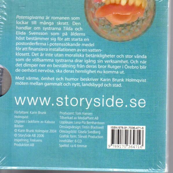 CD Hörbuch SCHWEDISCH Potensgivarna Karin Brunk Holmquist Swedish Schweden NEU